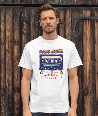 Tricou Femei, Barbati, Copii, Fata, Baiat, Unisex Personalizat Casetă Audio Colorată 1980 - Retro Rewind Disco Vintaj Cadou Personalizat [1]