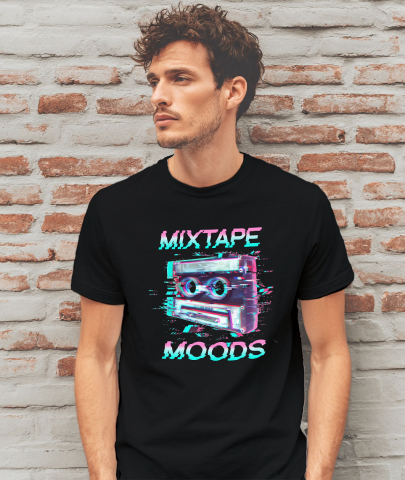 Tricou Femei, Barbati, Copii, Fata, Baiat, Unisex Personalizat Casetă Audio Retro Vintage – Eroare Calculator & Mixtape Moods Cadou Personalizat [1]