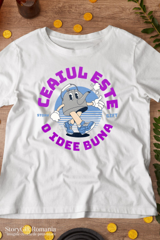 Tricou Femei, Barbati, Copii, Fata, Baiat, Unisex Personalizat „Ceainic Vesel Personalizat - Cadou Perfect pentru Iubitorii de Ceai” [2]