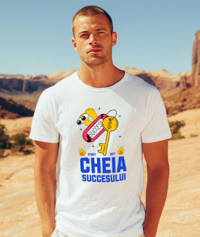 Tricou Femei, Barbati, Copii, Fata, Baiat, Unisex Personalizat Cheia Succesului – Cheie De Aur, Flăcări De Foc, Muncă Greu [1]