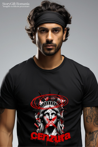 Tricou Femei, Barbati, Copii, Fata, Baiat, Unisex Personalizat Chip Statuia Libertății – Cadou Personalizat Cenzura New York Arta Modernă [1]