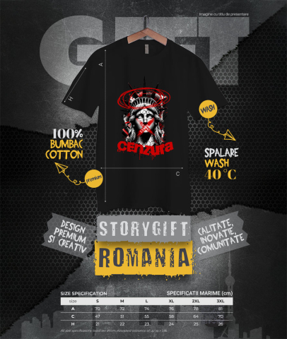 Tricou Femei, Barbati, Copii, Fata, Baiat, Unisex Personalizat Chip Statuia Libertății – Cadou Personalizat Cenzura New York Arta Modernă [3]