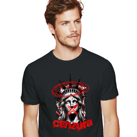 Tricou Femei, Barbati, Copii, Fata, Baiat, Unisex Personalizat Chip Statuia Libertății – Cadou Personalizat Cenzura New York Arta Modernă