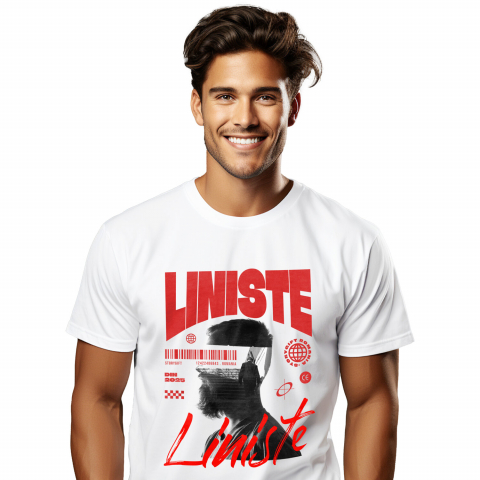 Tricou Femei, Barbati, Copii, Fata, Baiat, Unisex Personalizat Chip Uman Bărbat cu Barbă și Scări - „Liniste” - Cadou Motivational și Personalizat