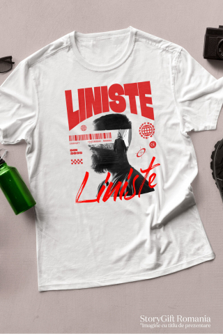 Tricou Femei, Barbati, Copii, Fata, Baiat, Unisex Personalizat Chip Uman Bărbat cu Barbă și Scări - „Liniste” - Cadou Motivational și Personalizat [2]