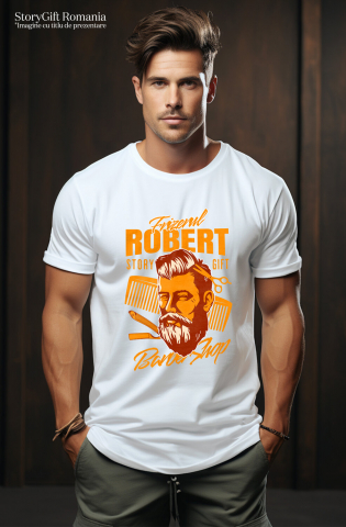 Tricou Femei, Barbati, Copii, Fata, Baiat, Unisex Personalizat Bărbat Cu Barbă și Păr Lung – Frizerie, Coafor, Hairstyling Profesional [1]