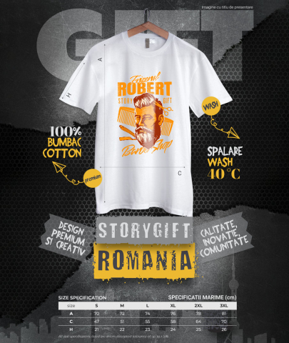 Tricou Femei, Barbati, Copii, Fata, Baiat, Unisex Personalizat Bărbat Cu Barbă și Păr Lung – Frizerie, Coafor, Hairstyling Profesional [3]