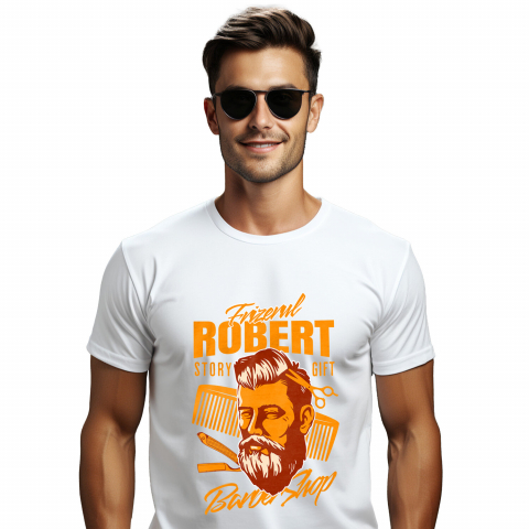MESERII - Tricou Femei, Barbati, Copii, Fata, Baiat, Unisex Personalizat Bărbat Cu Barbă și Păr Lung – Frizerie, Coafor, Hairstyling Profesional