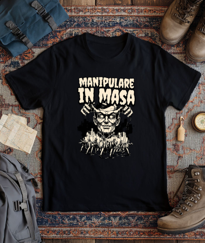 Tricou Femei, Barbati, Copii, Fata, Baiat, Unisex Personalizat "Manipulare în Masă - Chip Uman Manipulat Marionete, Produse Personalizate pentru Familie și Educație" [2]