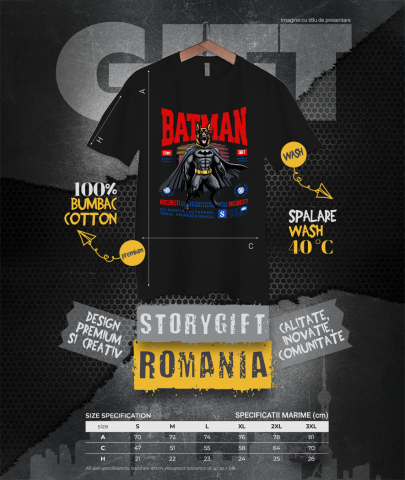 Tricou Femei, Barbati, Copii, Fata, Baiat, Unisex Personalizat Ciobănesc German În Costum de Batman – Câine Supererou pentru Familie și Copii [3]