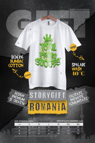 Tricou Femei, Barbati, Copii, Fata, Baiat, Unisex Personalizat Totul pentru Succes – Citat Motivational cu Simbol Dolar și Coroană [3]
