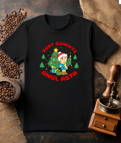 Tricou Femei, Barbati, Copii, Fata, Baiat, Unisex Personalizat Tricou Personalizat Crăciun Copii – „Sunt Cuminte Anul Ăsta” | Cadou Perfect [2]