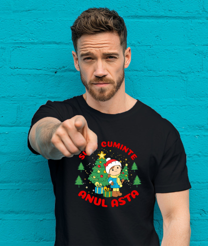 Tricou Femei, Barbati, Copii, Fata, Baiat, Unisex Personalizat Tricou Personalizat Crăciun Copii – „Sunt Cuminte Anul Ăsta” | Cadou Perfect [1]