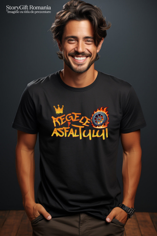 Tricou Femei, Barbati, Copii, Fata, Baiat, Unisex Personalizat Tricou Coroană Regală & Cauciuc în Flăcări – Cadou pentru Pasionații de Curse [1]