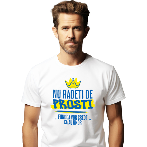 Tricou Femei, Barbati, Copii, Fata, Baiat, Unisex Personalizat Coroana Regală Galbenă cu Mesaj Haios – Cadouri Personalizate pentru Familie și Prieteni