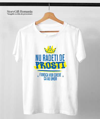 Tricou Femei, Barbati, Copii, Fata, Baiat, Unisex Personalizat Coroana Regală Galbenă cu Mesaj Haios – Cadouri Personalizate pentru Familie și Prieteni [2]