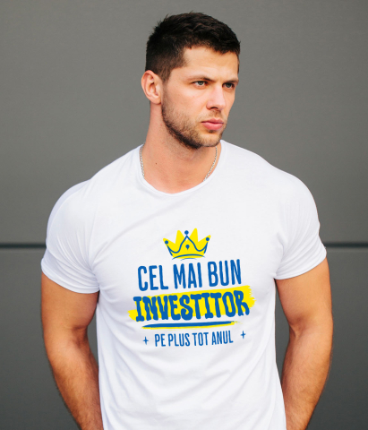 Tricou Femei, Barbati, Copii, Fata, Baiat, Unisex Personalizat Coroană Regală – Simbol al Investițiilor, Finanțelor și Succesului [1]