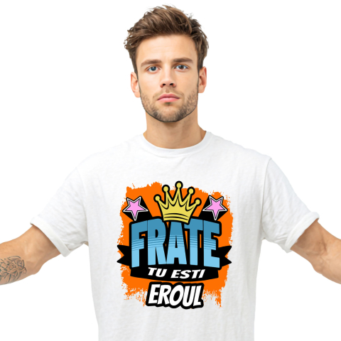 Familie - Tricou Femei, Barbati, Copii, Fata, Baiat, Unisex Personalizat Tricou Personalizat Frate – Design Graffiti și Coroană Regală
