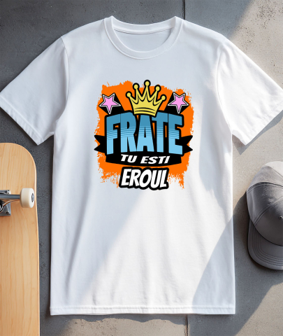 Tricou Femei, Barbati, Copii, Fata, Baiat, Unisex Personalizat Tricou Personalizat Frate – Design Graffiti și Coroană Regală [2]