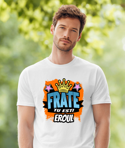 Tricou Femei, Barbati, Copii, Fata, Baiat, Unisex Personalizat Tricou Personalizat Frate – Design Graffiti și Coroană Regală [1]
