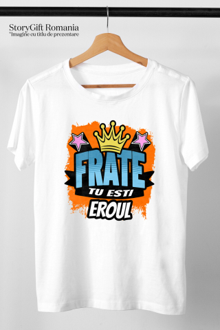 Tricou Femei, Barbati, Copii, Fata, Baiat, Unisex Personalizat Tricou Personalizat Frate – Design Graffiti și Coroană Regală [2]