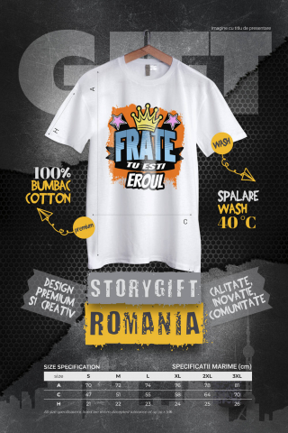 Tricou Femei, Barbati, Copii, Fata, Baiat, Unisex Personalizat Tricou Personalizat Frate – Design Graffiti și Coroană Regală [3]