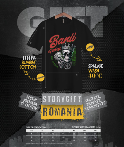 Tricou Femei, Barbati, Copii, Fata, Baiat, Unisex Personalizat Craniu cu Coroană și Dolari – Design Badass Personalizat pentru Cadouri [3]