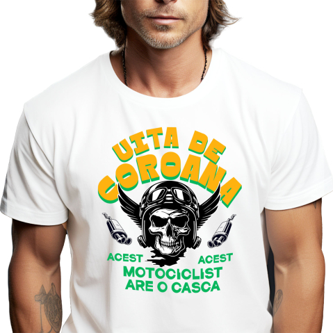 Motociclete - Tricou Femei, Barbati, Copii, Fata, Baiat, Unisex Personalizat Tricouri Personalizate Moto - Craniu cu Aripi, Rege pe Șosea