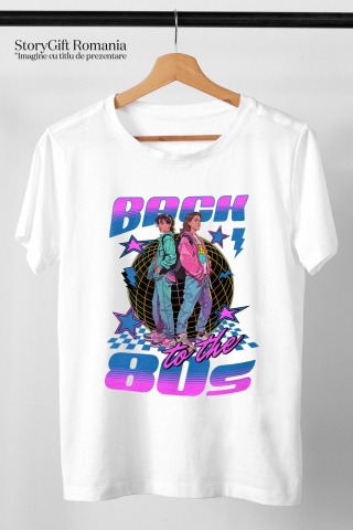 Tricou Femei, Barbati, Copii, Fata, Baiat, Unisex Personalizat Cuplu Adolescentă Stil Modern în Club – Back to the 80's Retro Vibe [2]