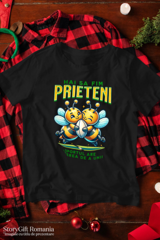 Tricou Femei, Barbati, Copii, Fata, Baiat, Unisex Personalizat Cadouri personalizate pentru prieteni și familie – Cuplu albine fericite și fotbal american [2]