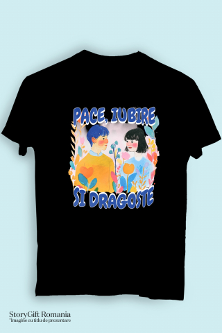 Tricou Femei, Barbati, Copii, Fata, Baiat, Unisex Personalizat Tablou Personalizat Familie & Cuplu – Cadouri Unice de Valentine's Day [2]