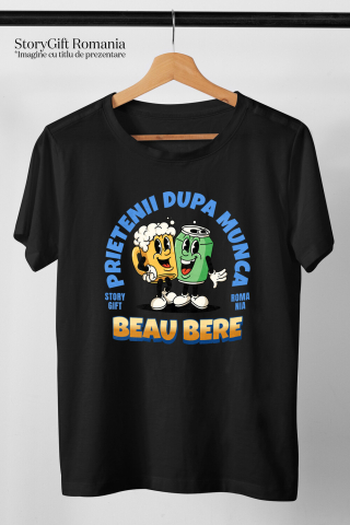 Tricou Femei, Barbati, Copii, Fata, Baiat, Unisex Personalizat „Cuplu Petrecere Bere Personalizată 'Prieteni După Muncă' – Cadou pentru Familie și Prieteni” [2]