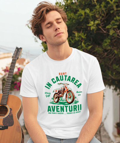 Tricou Femei, Barbati, Copii, Fata, Baiat, Unisex Personalizat Cursă Moto Montană – Aventură Colorată în Natură pentru Pasionați [1]