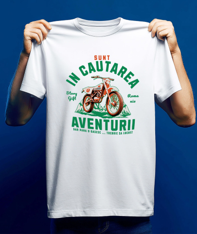 Tricou Femei, Barbati, Copii, Fata, Baiat, Unisex Personalizat Cursă Moto Montană – Aventură Colorată în Natură pentru Pasionați [2]