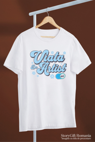 Tricou Femei, Barbati, Copii, Fata, Baiat, Unisex Personalizat Design Abstract Flori Colorate – Buton On/Off, Viața de Artist, Artă și Creație [2]