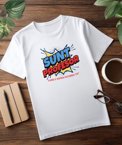 Tricou Femei, Barbati, Copii, Fata, Baiat, Unisex Personalizat Design Desene Animate – Super Profesor, Erou al Educației [2]