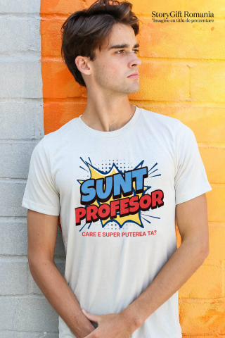 Tricou Femei, Barbati, Copii, Fata, Baiat, Unisex Personalizat Design Desene Animate – Super Profesor, Erou al Educației [1]