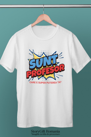 Tricou Femei, Barbati, Copii, Fata, Baiat, Unisex Personalizat Design Desene Animate – Super Profesor, Erou al Educației [2]