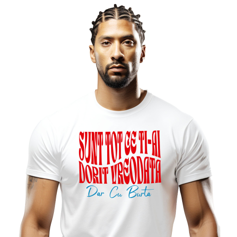 Amuzante - Tricou Femei, Barbati, Copii, Fata, Baiat, Unisex Personalizat Cadouri Personalizate Haios | Design Iluzie Optică pentru Tata, Bărbați cu Burta, Familie