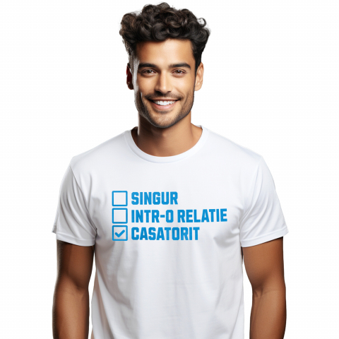Tricou Femei, Barbati, Copii, Fata, Baiat, Unisex Personalizat Cadou Personalizat Căsătorie | Iubire și Familie | Intr-o Relație Căsătorit | Cadou Cuplu Fericit