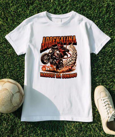 Tricou Femei, Barbati, Copii, Fata, Baiat, Unisex Personalizat Tricouri Personalizate Moto - Design Diavol Motociclist & Viteză Extremă [2]
