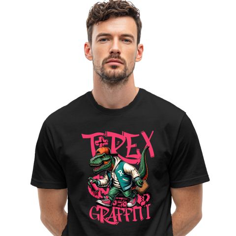 Basme Si Legende - Tricou Femei, Barbati, Copii, Fata, Baiat, Unisex Personalizat T-Rex Gangster Graffiti - Îmbrăcăminte Stradală Urbană cu Artă Personalizată pentru Copii și Adulți