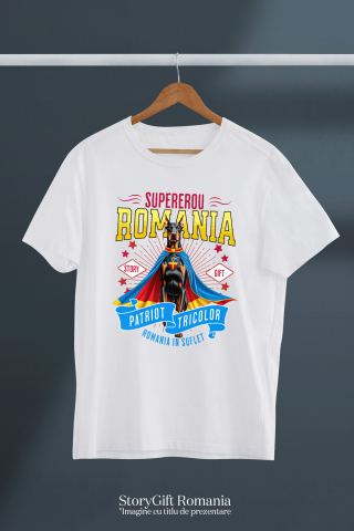 Tricou Femei, Barbati, Copii, Fata, Baiat, Unisex Personalizat Doberman Pinscher în Costum de Căpitan România – Cadou Personalizat pentru Iubitorii de Câini [2]