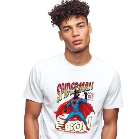 SuperEroi si Personaje TV - Tricou Femei, Barbati, Copii, Fata, Baiat, Unisex Personalizat Doberman Pinscher în Costum Spider-Man - Cadou Personalizat pentru Copii și Familie