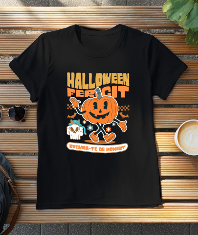 Tricou Femei, Barbati, Copii, Fata, Baiat, Unisex Personalizat Dovleac de Halloween Vesel | Halloween Fericit și Distracție pentru Toată Familia [2]