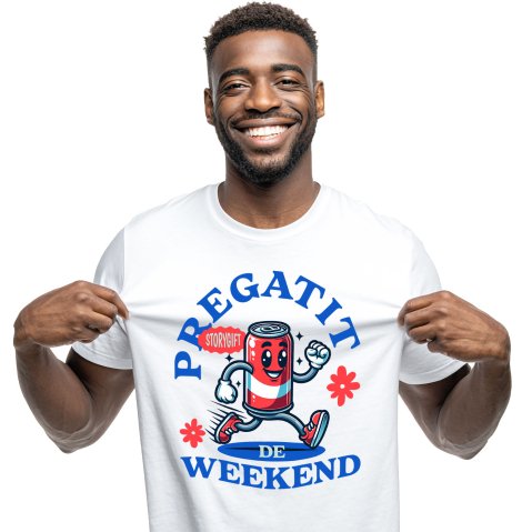 Tricou Femei, Barbati, Copii, Fata, Baiat, Unisex Personalizat „Doza de Suc Veselă Personalizată - Cadou Weekend pentru Alergare și Relaxare”