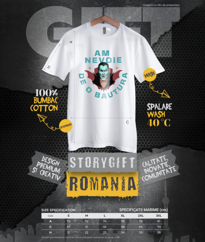 Tricou Femei, Barbati, Copii, Fata, Baiat, Unisex Personalizat Dracula cu Colți și Pelerină | Băutură Halloween [3]