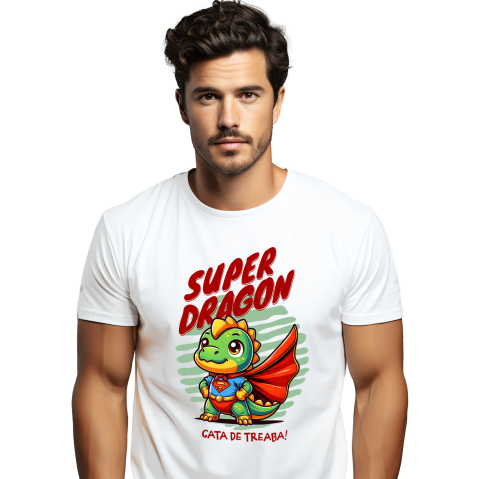 SuperEroi si Personaje TV - Tricou Femei, Barbati, Copii, Fata, Baiat, Unisex Personalizat Dragon Super Erou cu Pelerină Roșie - Cadouri Personalizate pentru Copii și Familie