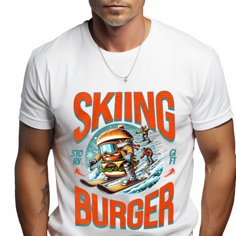 Tricou Femei, Barbati, Copii, Fata, Baiat, Unisex Personalizat Dublu Burger Imsen Schiuri Pe Pârtie | Cadou Personalizat Pentru Familie și Iubitorii De Sport