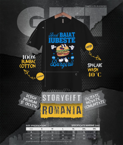 Tricou Femei, Barbati, Copii, Fata, Baiat, Unisex Personalizat Burger personalizat cu mesaj haios pentru familie și prieteni – Cadou original pentru iubitorii de fast food [3]